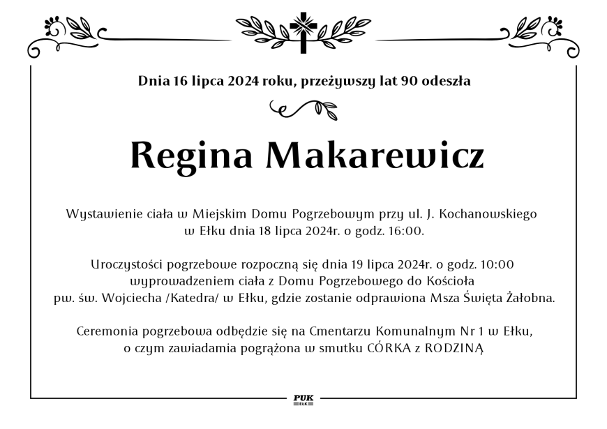 Regina Makarewicz - nekrolog